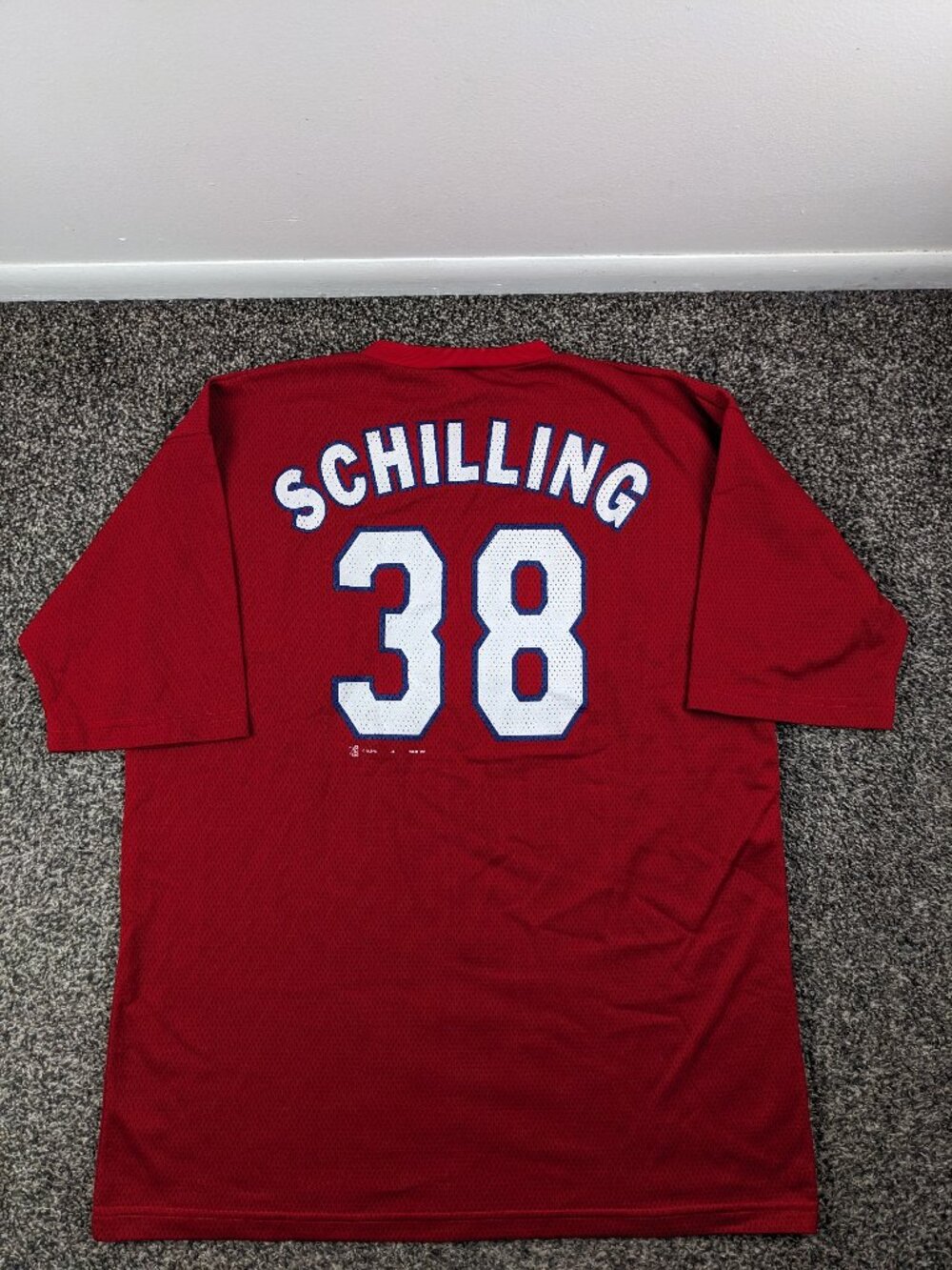 Vintage 1990 Curt Schilling Philadelphia Phillies Jersey Sport Attack Mens XL